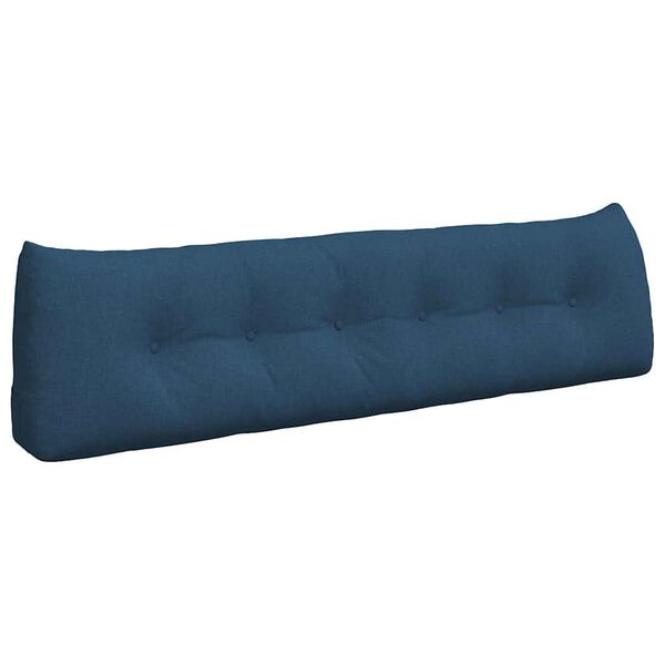 vidaXL Coussin de Dos Bleu 180 x 24 x 50 cm tissu