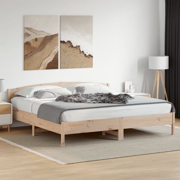 vidaXL Cadre de lit sans matelas 180x200 cm bois massif de pin