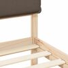 vidaXL Cadre de lit avec t&ecirc;te de lit rembourr&eacute;e Taupe 200 x 200 cm