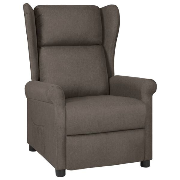 vidaXL Fauteuil inclinable Marron Tissu