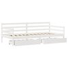 vidaXL Lit de jour et tiroirs sans matelas blanc 90x190 cm bois massif