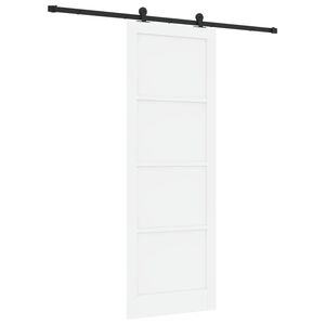 vidaXL Porte coulissante ORKDAL 83 x 232 cm Bois de pin massif Blanc
