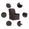 vidaXL Fauteuil inclinable marron fonc&eacute; tissu