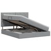 vidaXL Lit avec rangement et matelas Gris clair 140 x 190 cm tissu