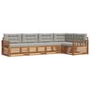 vidaXL Ensemble de canap&eacute;s d'ext&eacute;rieur 5 pcs Gris Naturel et Clair