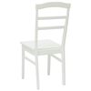 vidaXL Chaise de salle &agrave; manger 2 pcs Blanc Bois de Caoutchouc Massif