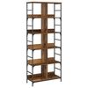 vidaXL &Eacute;tag&egrave;re 4 niveaux 78,5 x 33 x 188,5 cm m&eacute;tal PB Bois ancien