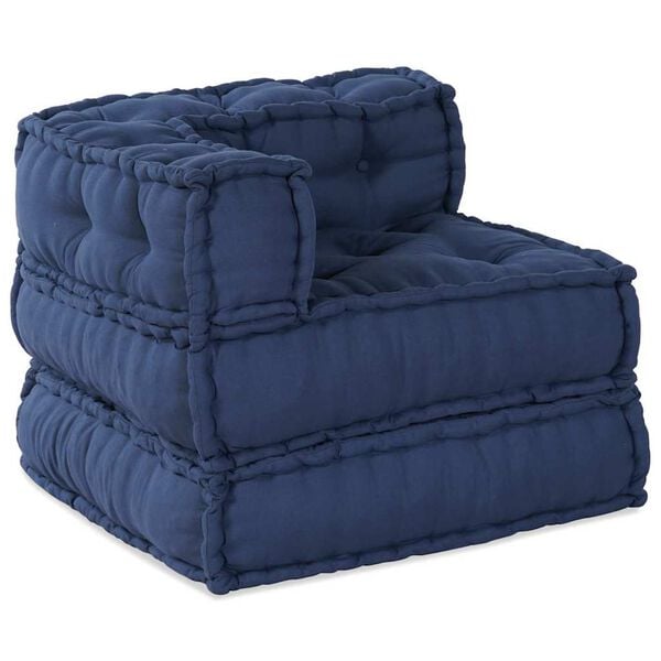 vidaXL Canapé d'angle modulable Indigo 70 x 70 x 56 cm tissu