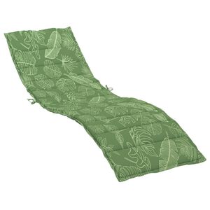 vidaXL Coussin de chaise longue &agrave; motif de feuilles tissu oxford