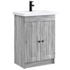 vidaXL Ensemble de mobilier de salle de bain Sonoma gris