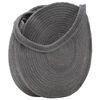 vidaXL Sac &agrave; bandouli&egrave;re rond Gris fonc&eacute; Jute fait &agrave; la main