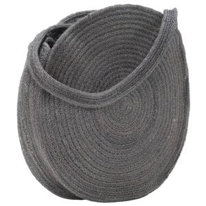 vidaXL Sac &agrave; bandouli&egrave;re rond Gris fonc&eacute; Jute fait &agrave; la main