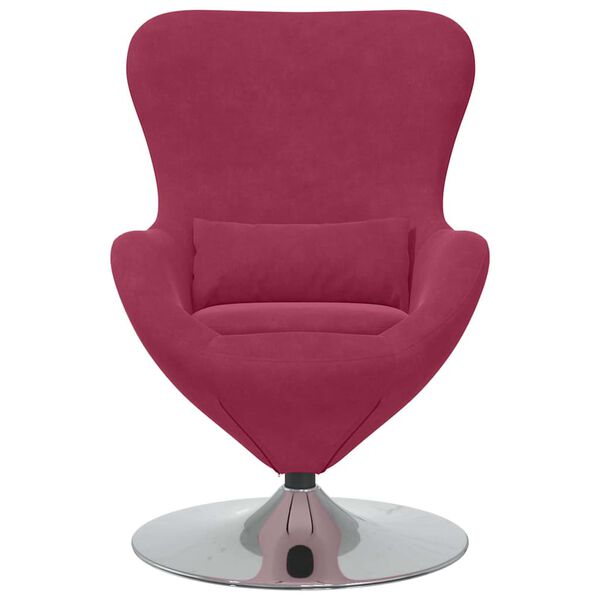 vidaXL Fauteuil &oelig;uf Bordeaux Velours