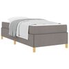 vidaXL Cadre de lit avec matelas Taupe 90 x 190 cm tissu