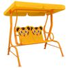 vidaXL Balancelle pour enfants Jaune 115x75x110 cm Tissu