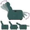 vidaXL Fauteuil inclinable vert fonc&eacute; tissu