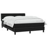 vidaXL Sommier &agrave; lattes de lit avec matelas noir 160x210 cm velours