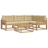 vidaXL Ensemble de canap&eacute;s d'ext&eacute;rieur 5 pc Blanc et Beige Polyester