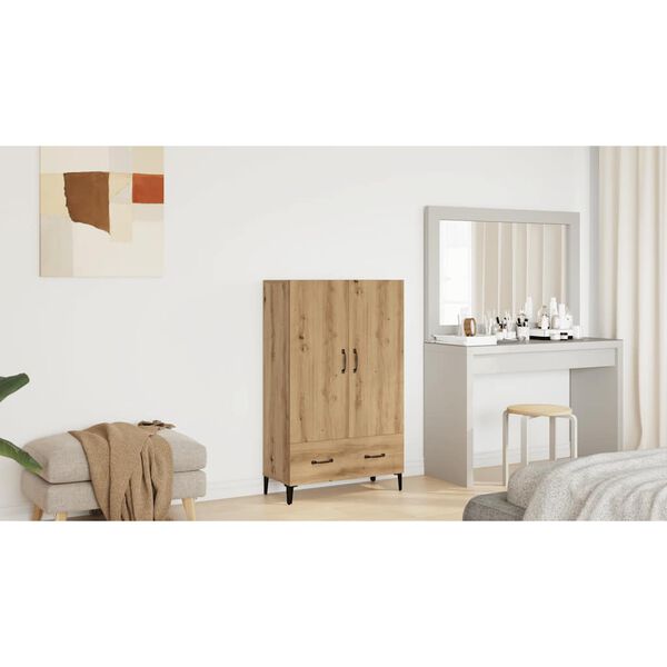 vidaXL Buffet ch&ecirc;ne artisanal 70x31x115 cm bois d'ing&eacute;nierie