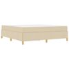 vidaXL Cadre de lit avec matelas Cr&egrave;me 180 x 200 cm tissu