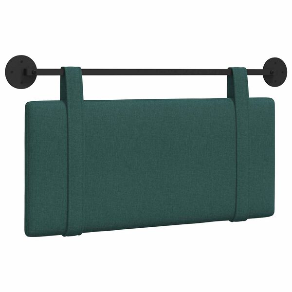 vidaXL T&ecirc;te de lit suspendue Uni Vert fonc&eacute; 90 x 55 x 5 cm tissu