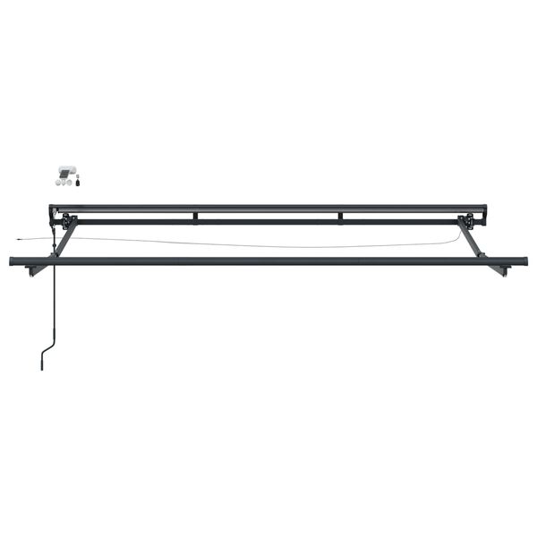 vidaXL Cadre de store &eacute;lectrique avec LED Anthracite 3 x 2 m Aluminium