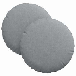vidaXL Coussins de si&egrave;ge 2 pcs Gris clair &Oslash;30 x 13 cm tissu