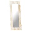 vidaXL Miroir Blanc 110x50 cm Bois de manguier massif