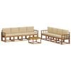vidaXL Ensemble de canap&eacute;s d'ext&eacute;rieur 9 pcs Naturel et Beige