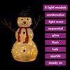 vidaXL Figurine de bonhomme de neige de Noël à LED Tissu 90 cm