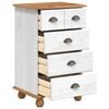 vidaXL Commode ASKIM Blanc 45,8 x 40 x 79 cm Bois de pin massif