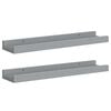 vidaXL Étagères à rebord pour cadre photo 2 pcs Gris 40x9x3 cm MDF