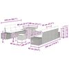 vidaXL Ensemble de canap&eacute; de jardin 10 pcs Gris Poly rotin