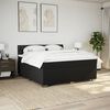vidaXL Sommier &agrave; lattes de lit avec matelas Noir 180x200 cm Tissu