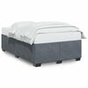 vidaXL Cadre de lit sans matelas gris fonc&eacute; 120x190 cm velours