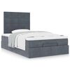 vidaXL Cadre de lit ottoman avec matelas gris fonc&eacute; 120x190 cm velours