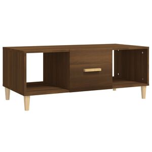 vidaXL Table basse ch&ecirc;ne marron 102x50x40 cm bois d'ing&eacute;nierie