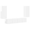 vidaXL Ensemble de meuble TV mural 4 pc Blanc brillant