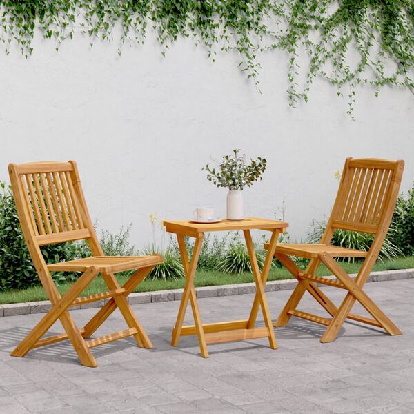 vidaXL Ensemble &agrave; manger de jardin pliable 3 pcs bois d'acacia massif
