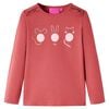 T-shirt pour enfants &agrave; manches longues rose br&ucirc;l&eacute; 128