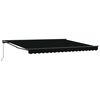 vidaXL Cadre d'auvent Noir 400 &times; 300 cm Polyester avec rev&ecirc;tement PU