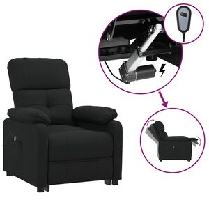 vidaXL Fauteuil inclinable électrique Noir Tissu