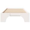 vidaXL Cadre de lit Blanc 75 x 190 cm Pin massif