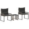 vidaXL Ensemble de meubles d'ext&eacute;rieur 7 pc Gris et Gris fonc&eacute;