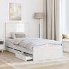 vidaXL Cadre de lit avec tiroir Blanc 90 x 190 cm Bois Ing&eacute;nierie