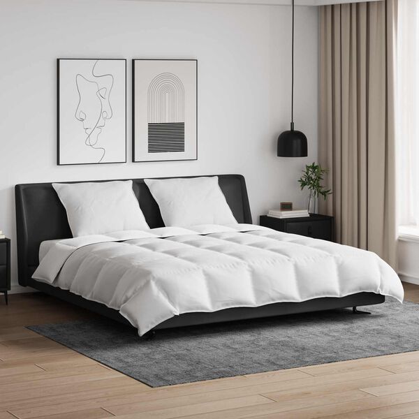 vidaXL Ensemble de Duvet avec oreiller 3 pcs Blanc Plume de canard