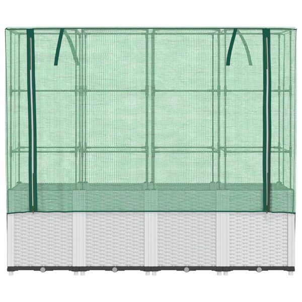 vidaXL Jardinière surélevée avec housse aspect rotin 160x40x153 cm