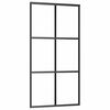 vidaXL Porte coulissante Verre ESG et aluminium 102x205 cm Noir
