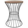 H&S Collection Table d'appoint M&eacute;tal Beige