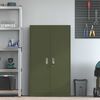 vidaXL Armoire de rangement 2 pcs Vert olive 80 x 40 x 140 cm Acier